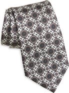Jack Victor Cromwell Medallion Print Silk Tie