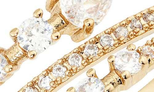 Nordstrom Rack Cz Coil Ring In Clear- Gold