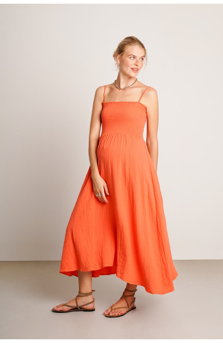 Nom Maternity The Easy Maternity & Nursing Dress, Alternate, color, Orange