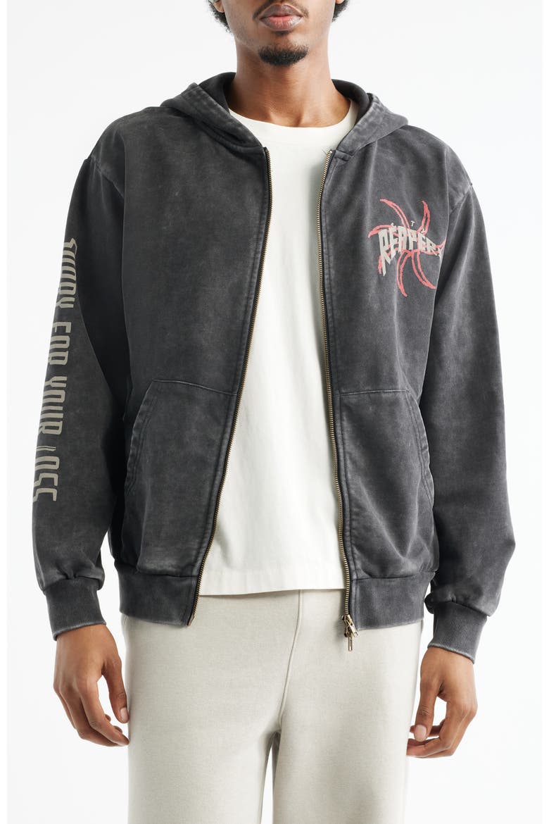City Reapers Scythe Zip Hoodie, Main, color, BLACK