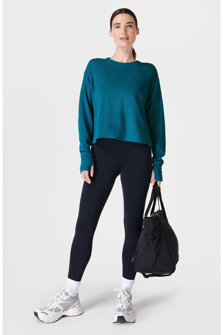After Class Crop Sweatshirt, Alternate, color, CABIN BLUE