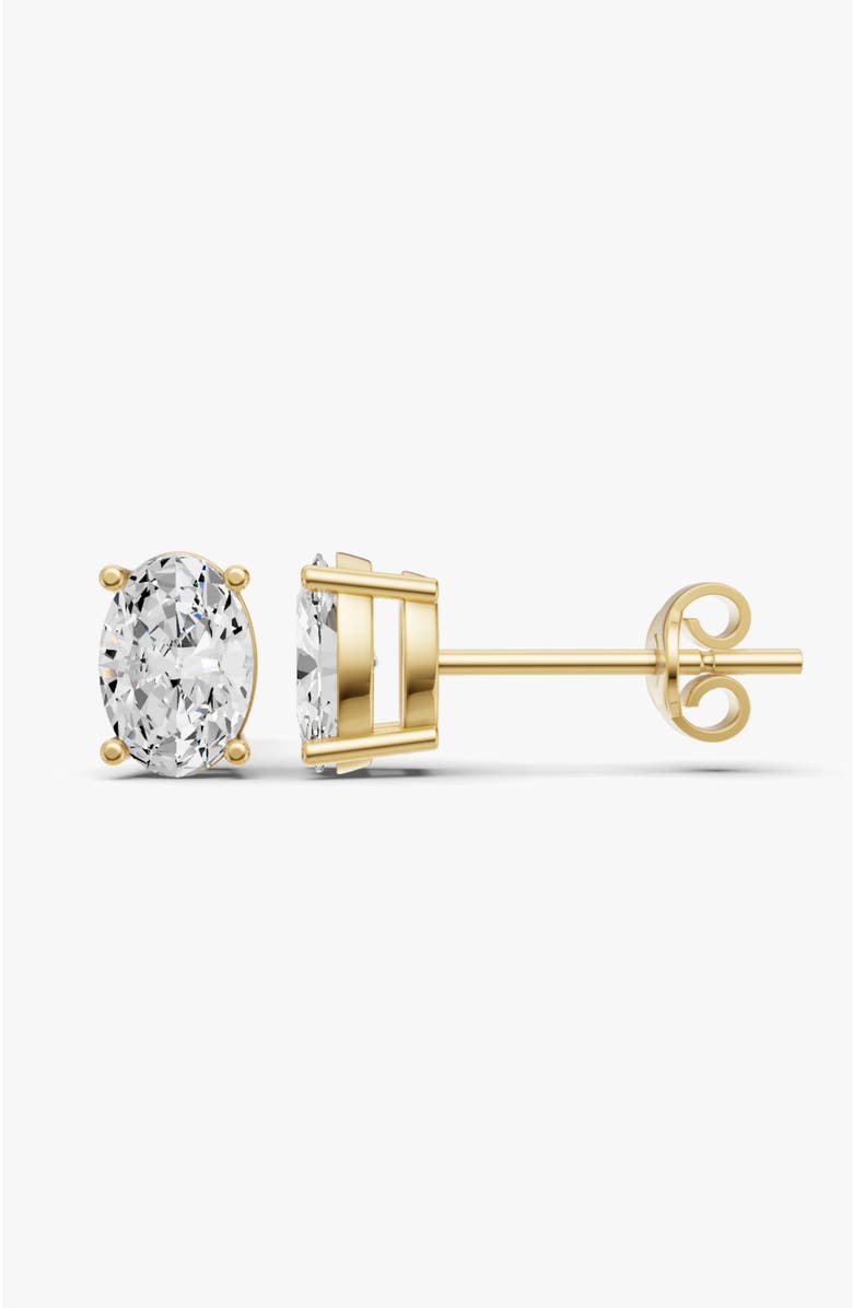 SEREIA OFFICIAL 14K Gold Studs Earrings 0.25 ct Oval Prong Solitaire, Alternate, color, Yellow Gold