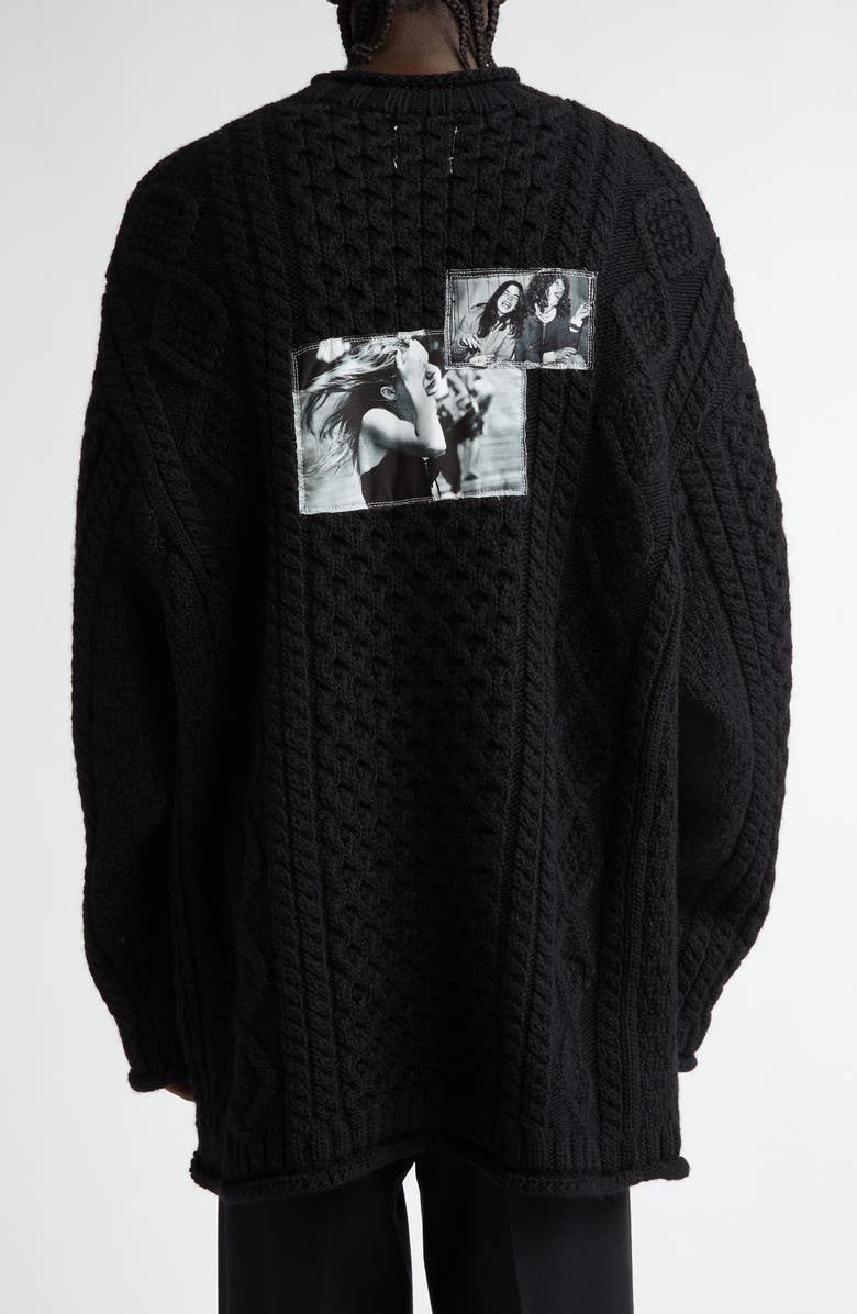 Joseph Szabo Photo Patch Wool Fisherman Sweater