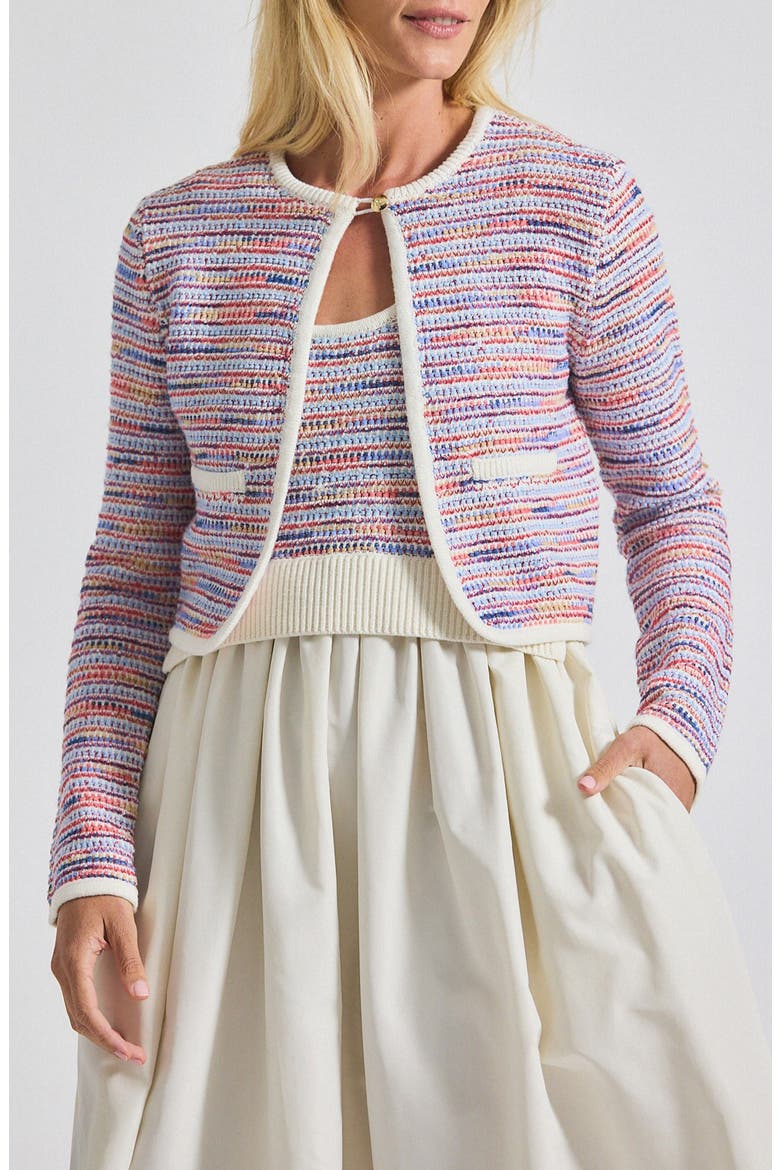 Findley Space Dye Cardigan, Main, color, RASPBERRY MULTI