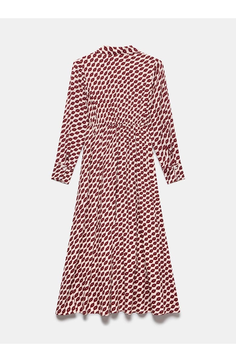 MINT VELVET Lip Print Shirt Dress, Alternate, color, Red
