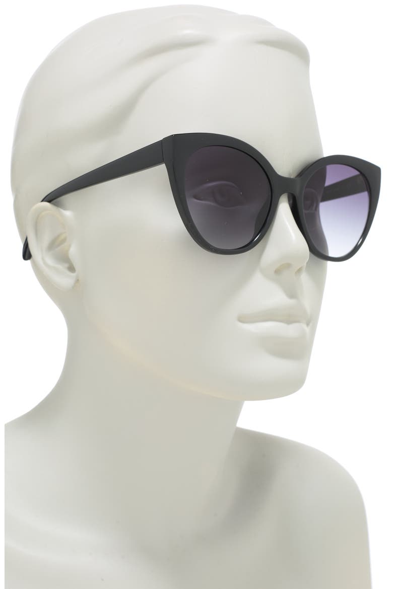 54mm amyaos cat eye sunglasses, Alternate, color, BLACK / GREY SHADED