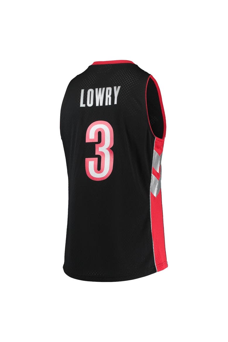 Men's Mitchell & Ness Kyle Lowry Black Toronto Raptors 2001/02 Hardwood Classics Swingman Jersey, Alternate, color, Black