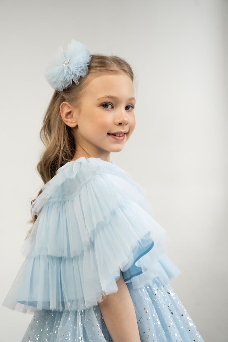 Sleveless Sparkle Tulle Dress Set, Alternate, color, Sparkle Blue