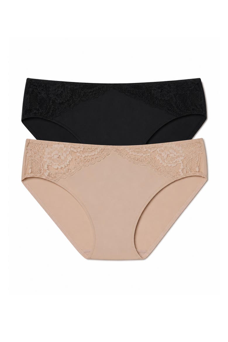 Minx Lace Bikini 2-Pack, Main, color, Black/Cashmere