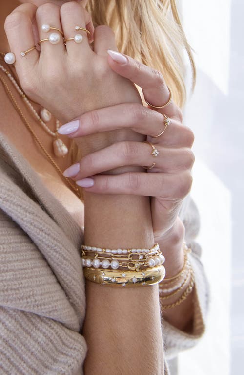 Zoë Chicco 14k Yellow Gold Bead & Cultured Freshwater Rice Pearl Bracelet In 14k Yellow Gold