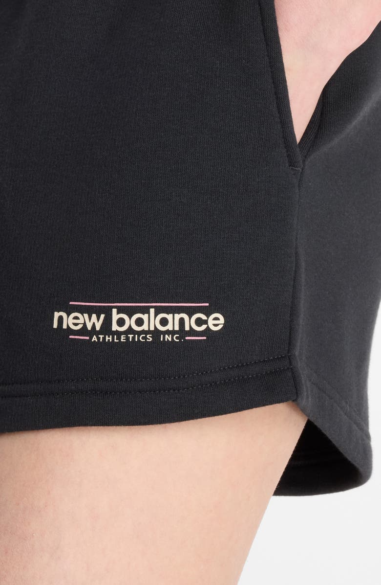 New Balance Reimagined Fleece Shorts, Alternate, color, Black