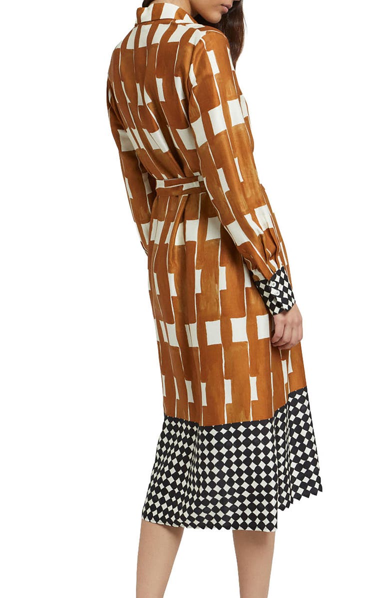 ottod'Ame Viscose Midi Shirt Dress, Alternate, color, Brown