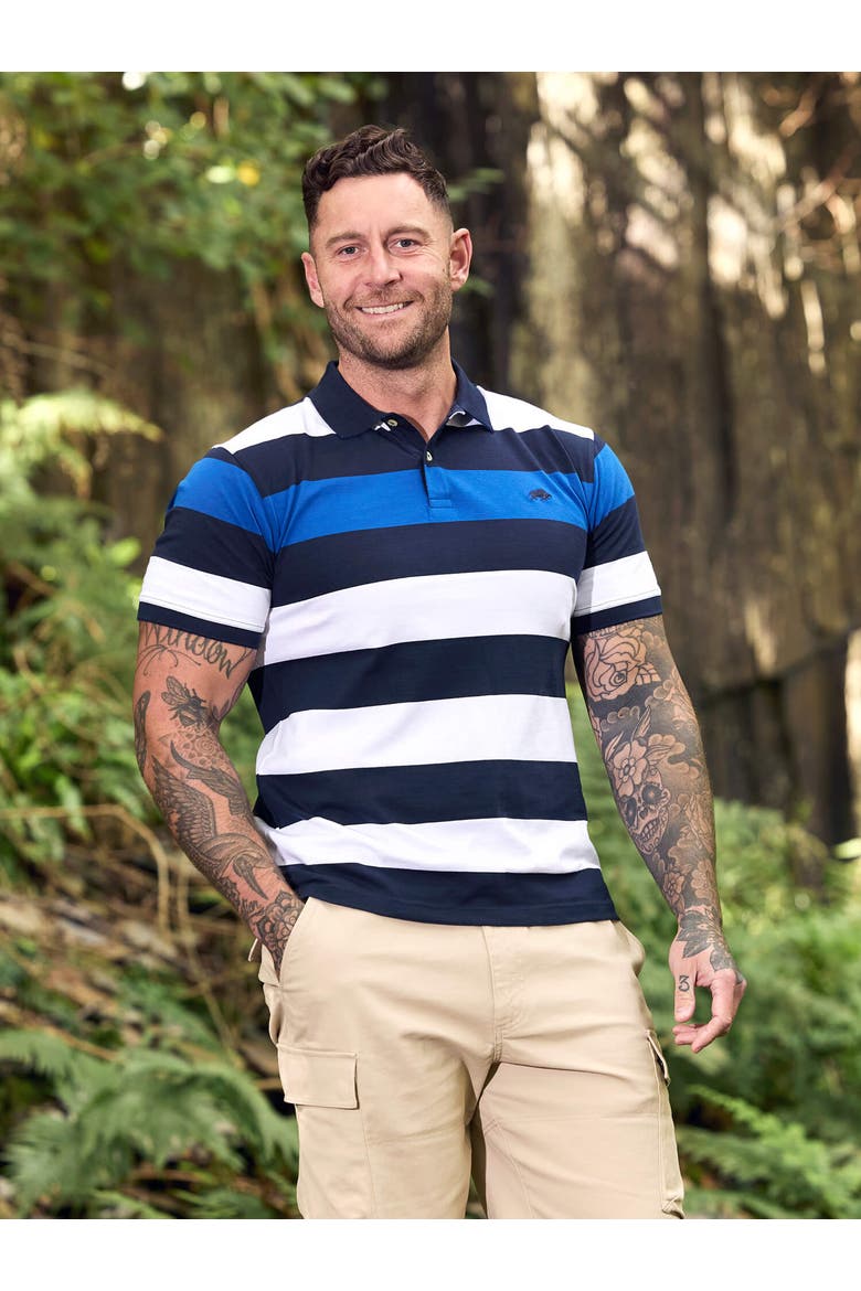 Jersey Contrast Panel Polo, Alternate, color, Navy