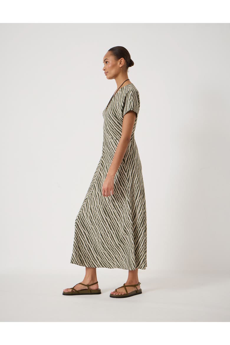 Grace Air Flow V-Neck Midi Dress, Alternate, color, Blurred Lines Green
