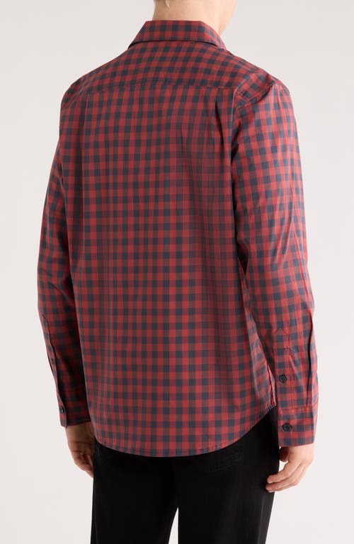 14th & Union Plaid Poplin Button-up Shirt In Red