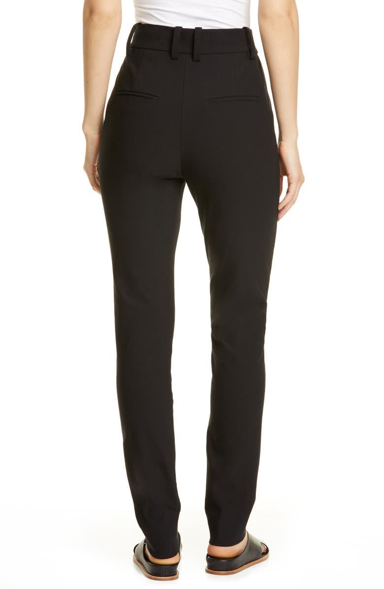 Vince High Waist Stretch Cotton Cigarette Pants, Alternate, color,