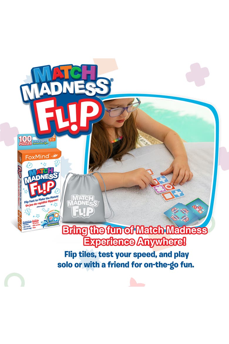Match Madness Flip Travel Sized Puzzle Game, Alternate, color, Multicolored