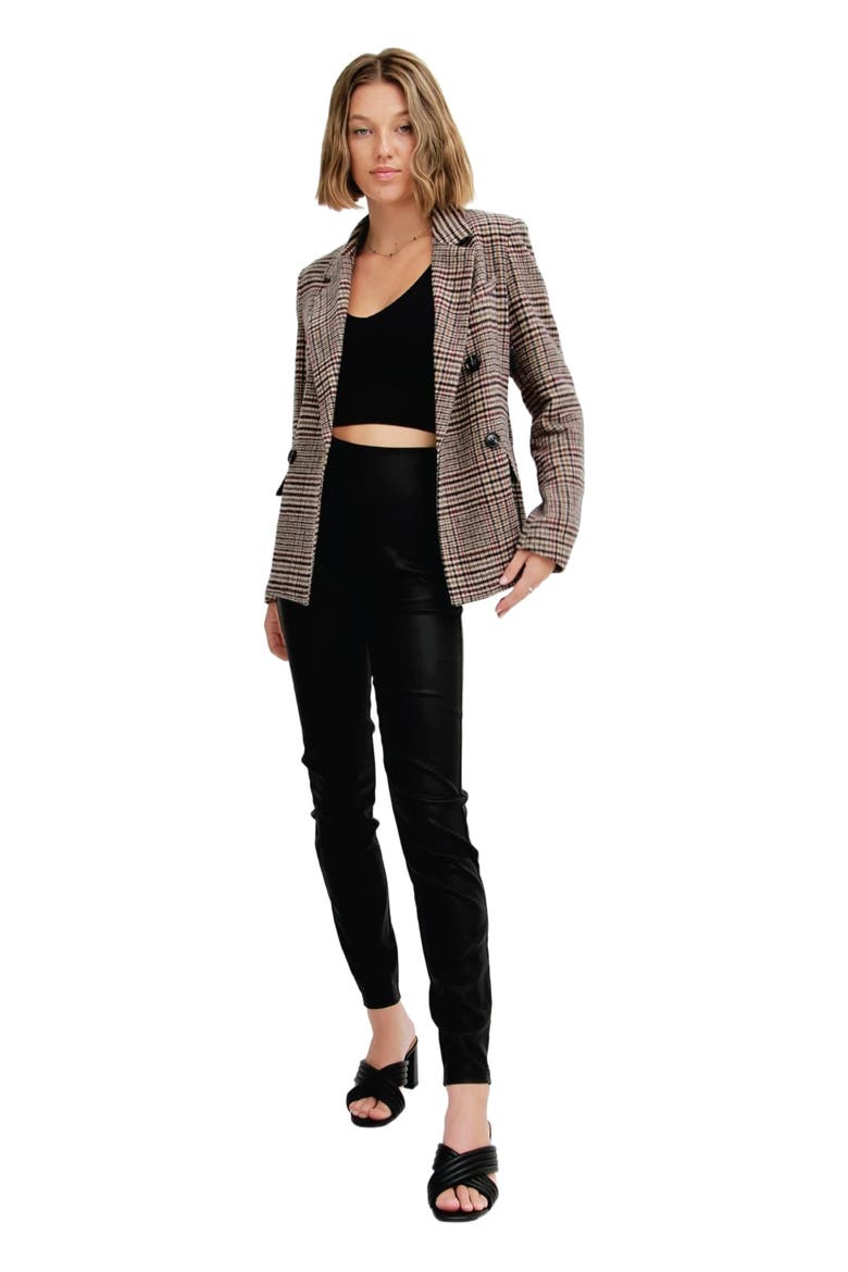 Piccadilly Wool Blend Plaid Blazer, Alternate, color, Oat