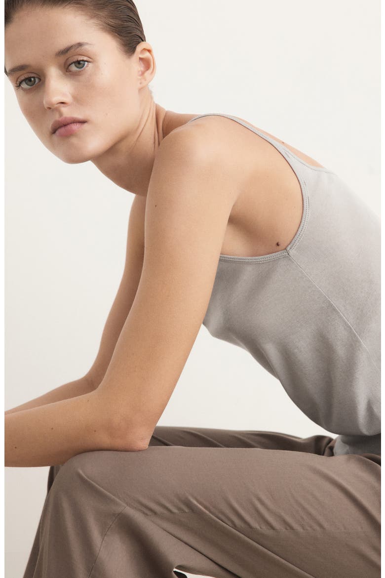 Cotton Pajamas Camisole, Alternate, color, LIGHT/ PASTEL GREY