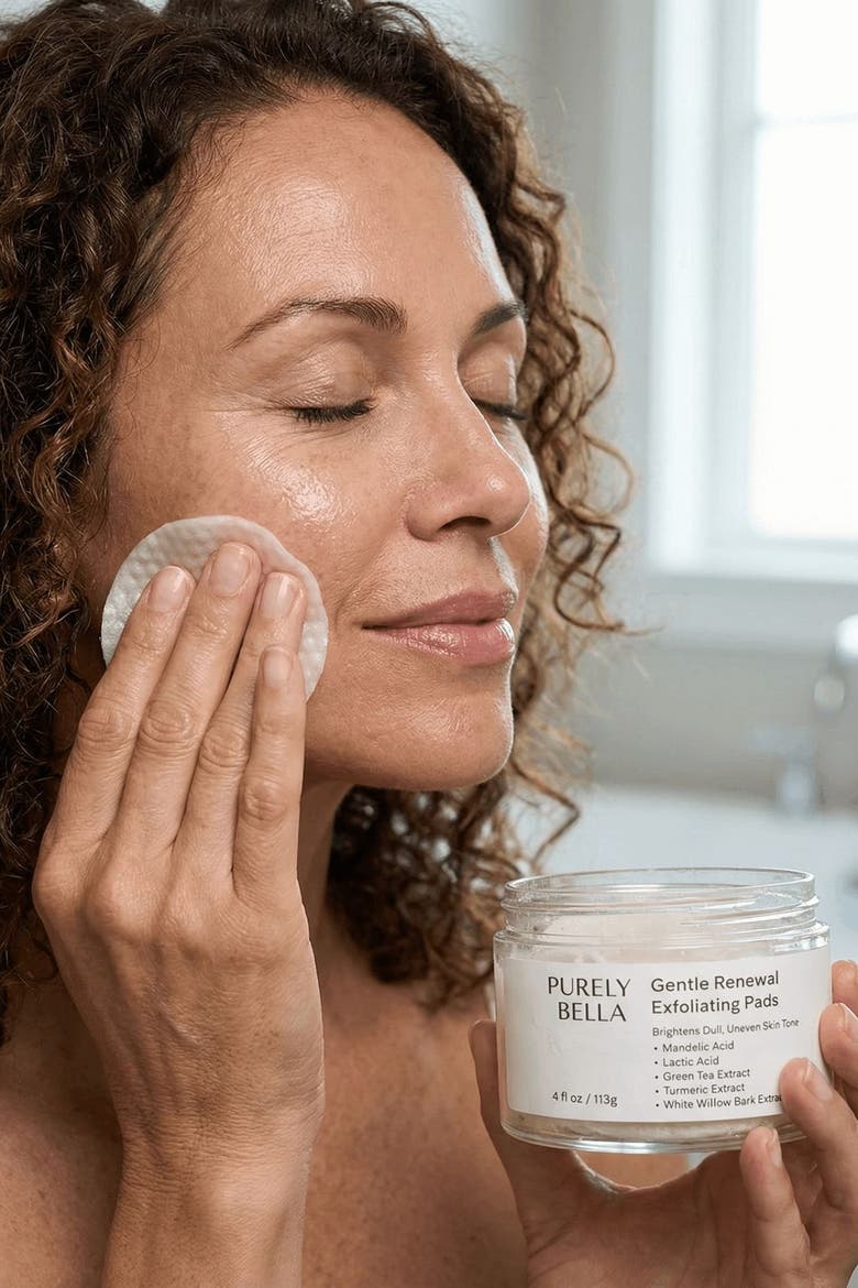 Gentle Renewal Exfoliating Pads, Alternate, color, White