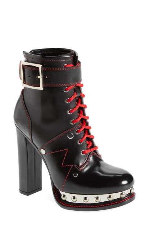 Alexander McQueen XXMM Lace-Up Platform Bootie (Women)
