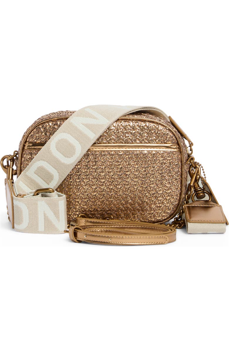 Kurt Geiger London Chiswick Raffia Camera Bag, Alternate, color, Rust/ Copper