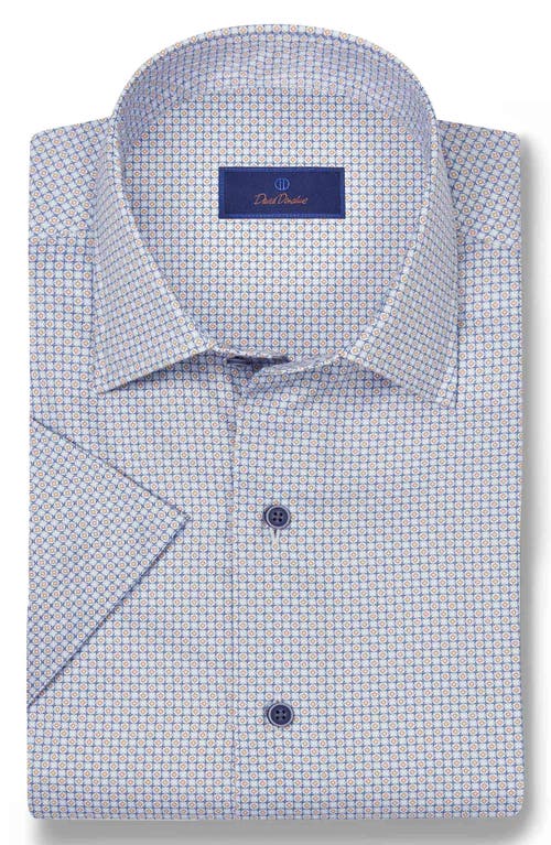 DAVID DONAHUE DAVID DONAHUE MICRO PRINT SHORT SLEEVE SHIRT