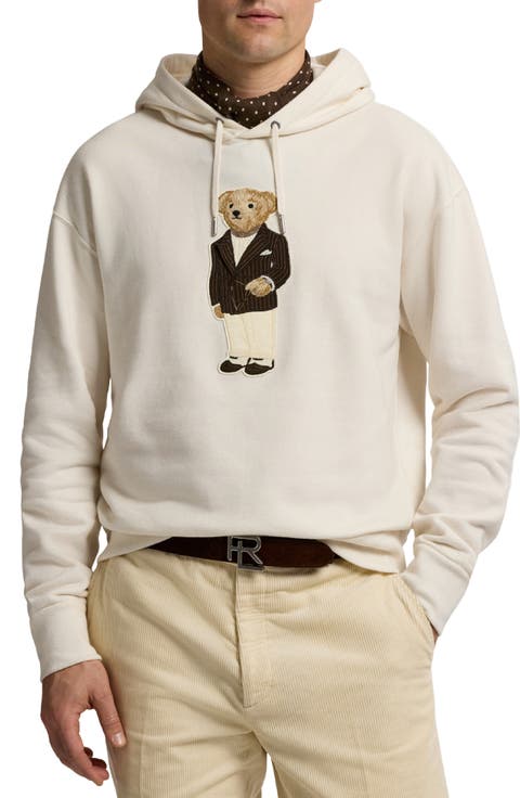 Felpa Bear Appliqué Cotton & Cashmere Hoodie