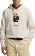 Ralph Lauren Purple Label Felpa Bear Appliqué Cotton & Cashmere Hoodie