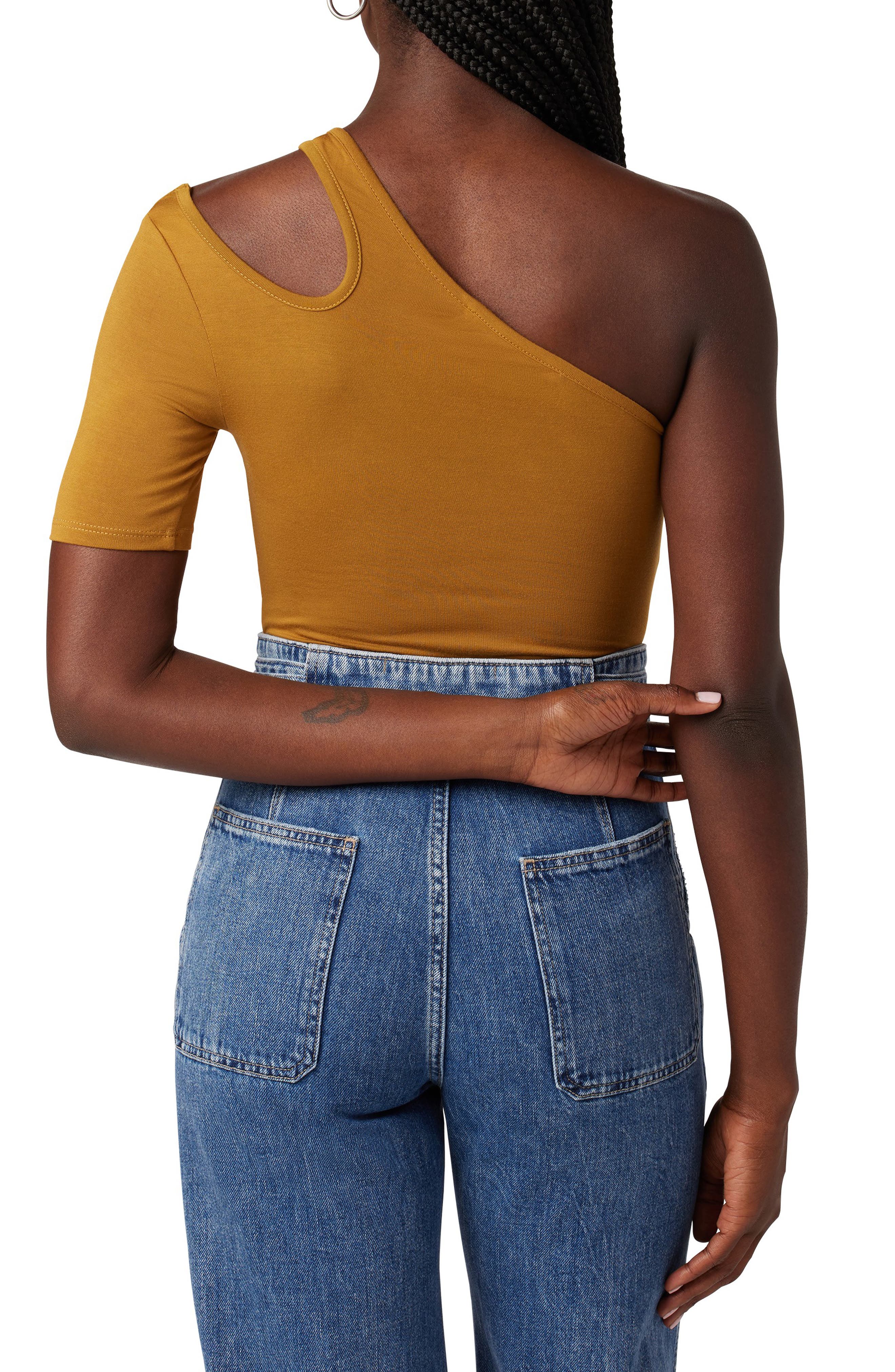 Asymmetric Cutout One-Shoulder Bodysuit - image 2