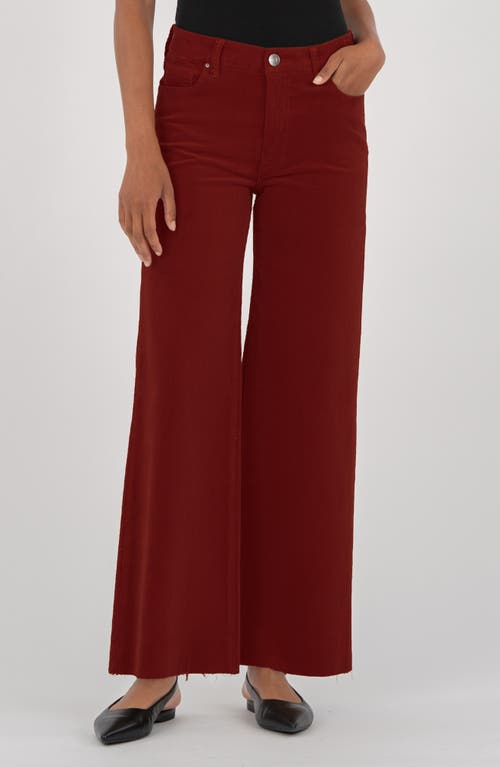 Kut From The Kloth Meg Fab Ab High Waist Wide Leg Jeans In Red