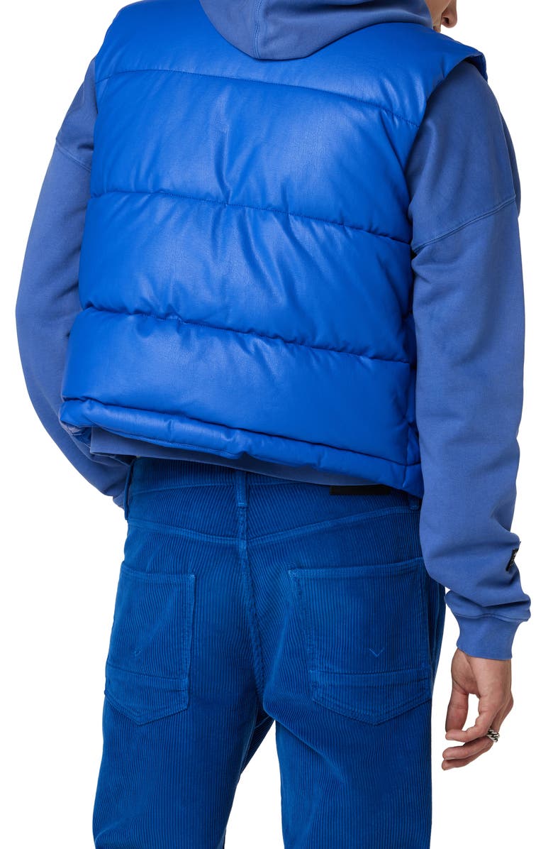 Hudson Jeans Faux Leather Puffer Vest, Alternate, color, 