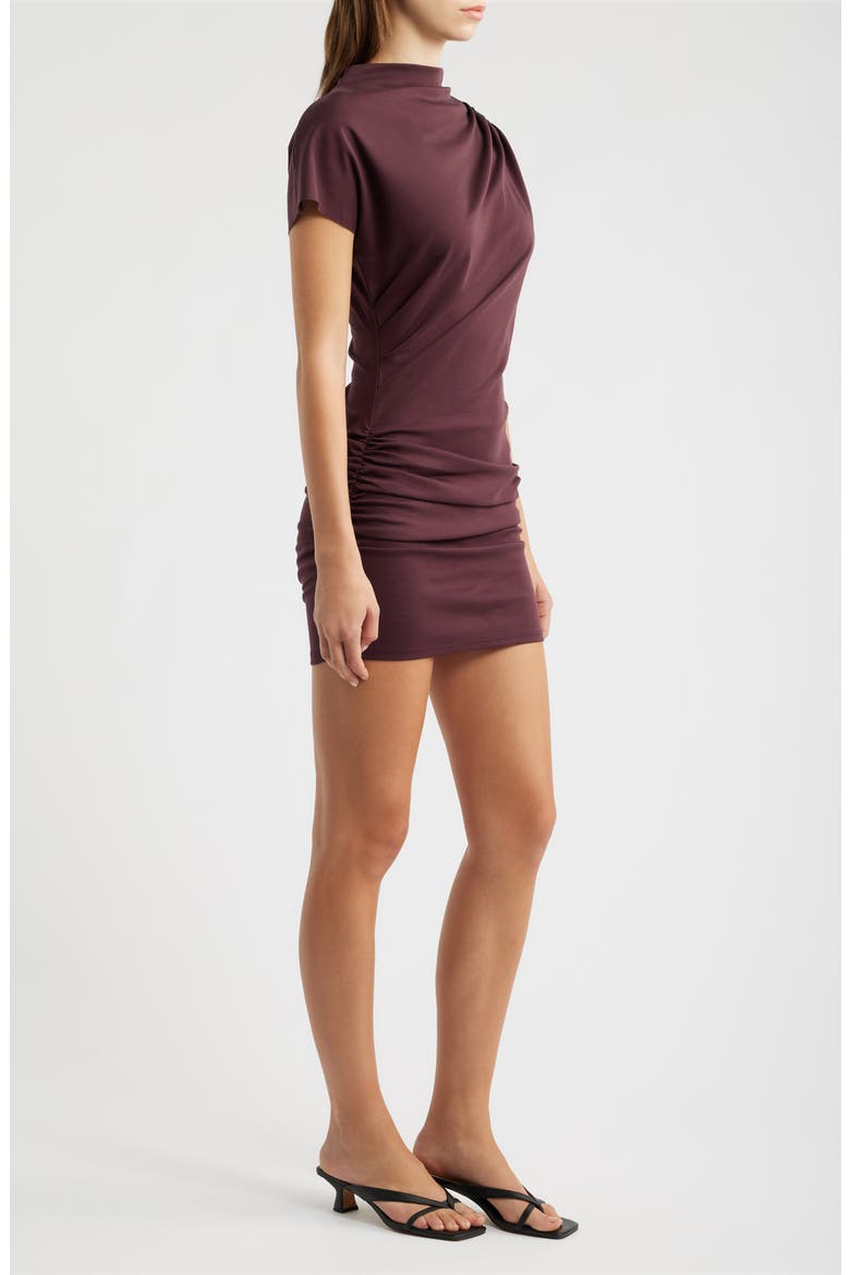 Archer Pleated Minidress, Alternate, color, PLUM