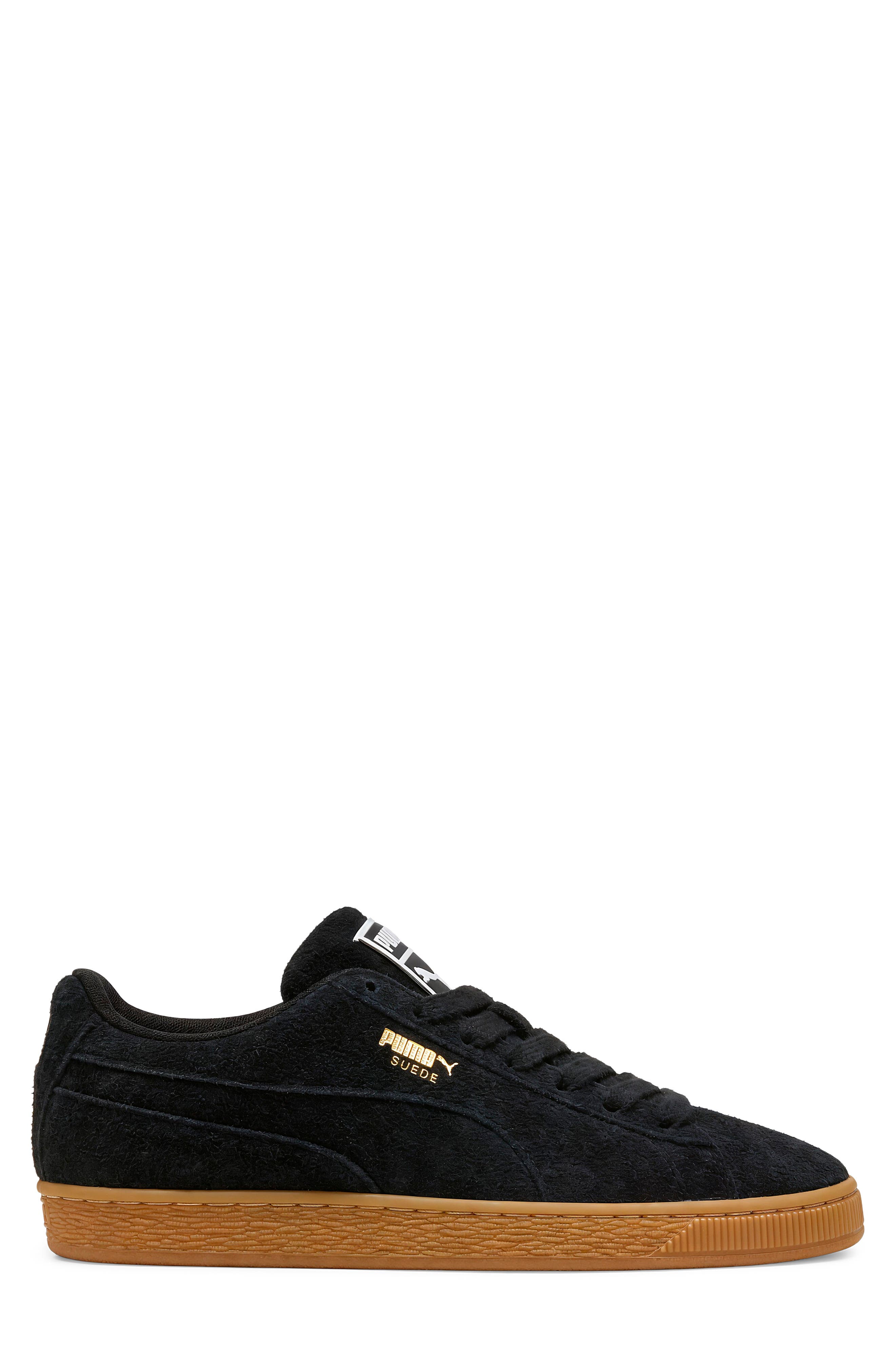 Suede Forever Sneaker, Alternate, color, PUMA BLACK/ GOLD