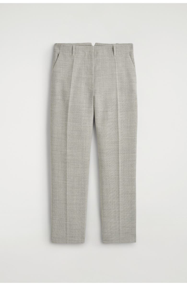 COS Wool-Blend Straight-Leg Pants, Alternate, color, Taupe Melange