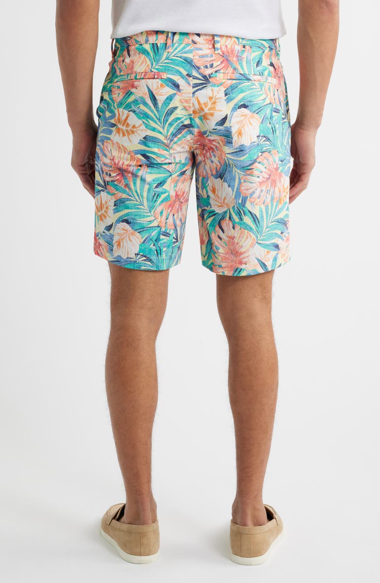 Tommy Bahama Chip Shot Positano Palms Stretch Ripstop Shorts, Alternate, color, Lychee