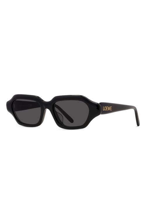 Loewe Slim 51mm Rectangular Sunglasses In Black