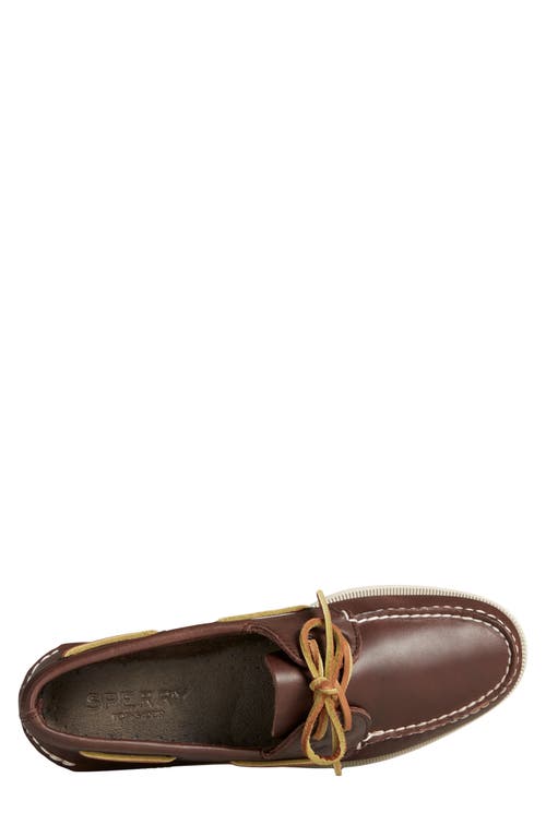 Sperry Top-sider® Sperry Authentic Original Boat Shoe In Brown Leather Smooth