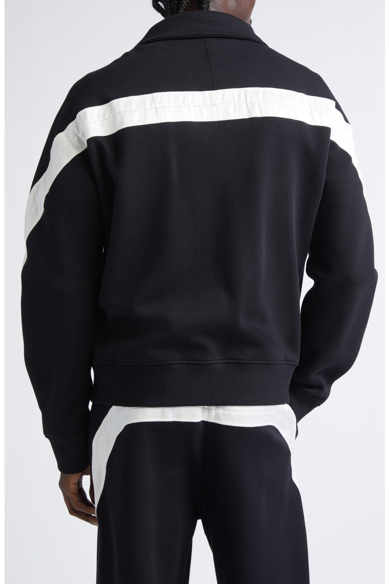 Scuba Knit Full Zip Track Jacket, Alternate, color, BLACK