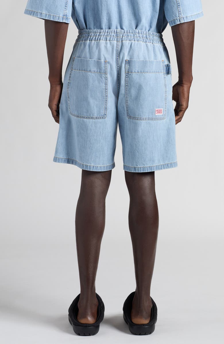 Bottega Veneta Bleached Denim Drawstring Waist Shorts, Alternate, color, 4946 Light Bleach