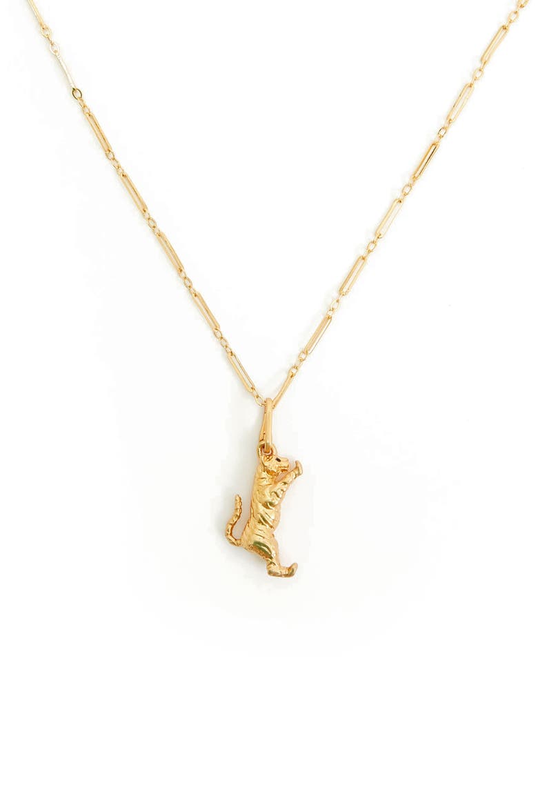 Figaro Chain Necklace, Main, color, 14K GOLD VERMEIL
