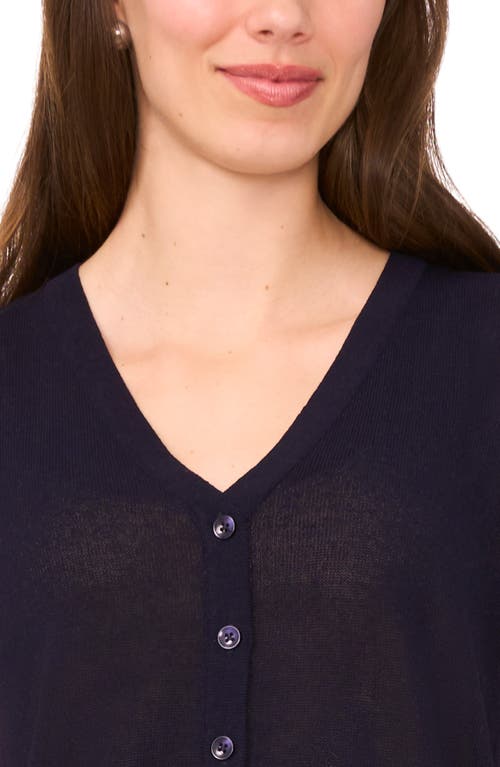 HALOGENR HALOGEN(R) SLEEVELESS BUTTON-UP SWEATER 
