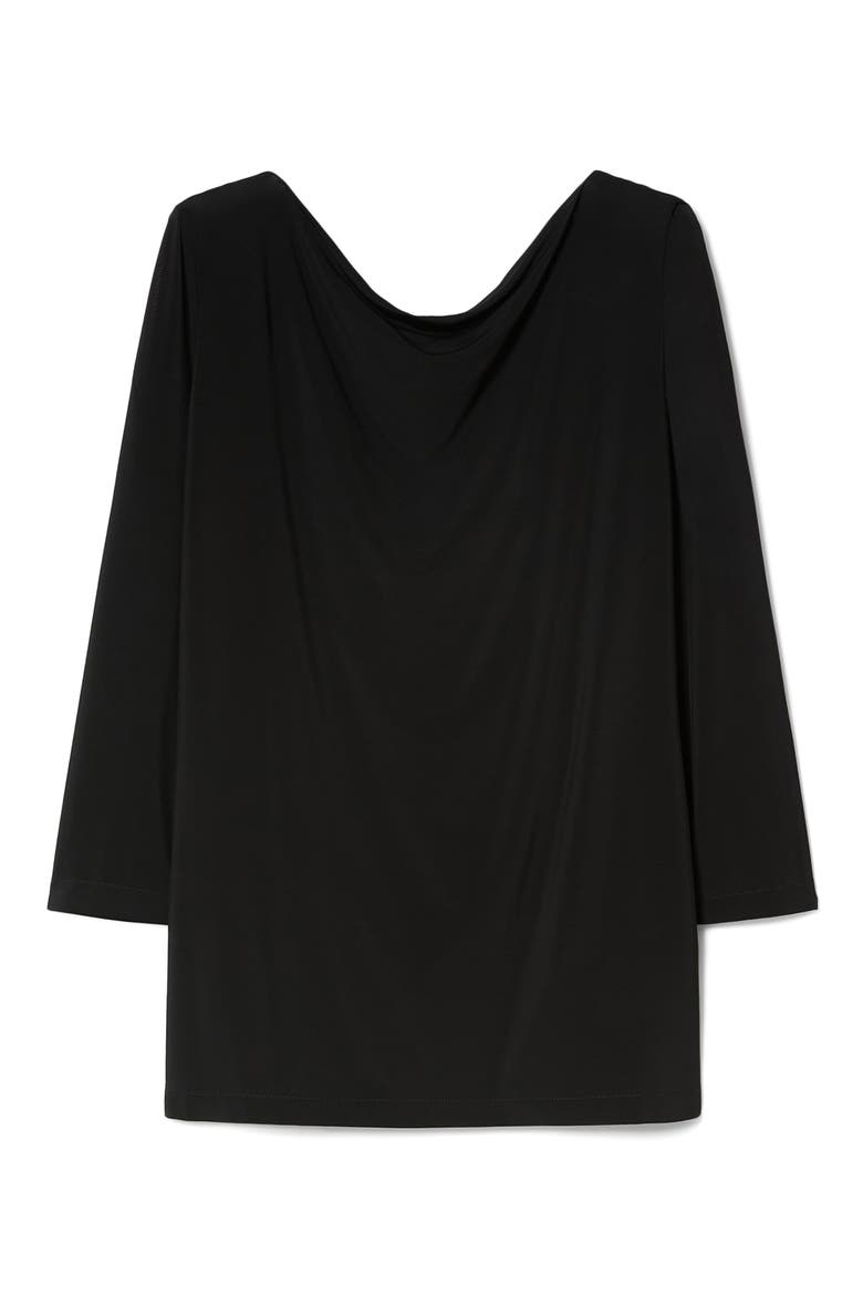 Npavidi Crepe Jersey T-Shirt, Alternate, color, BLACK