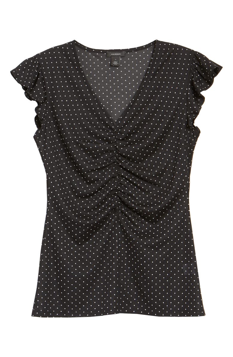 Halogen<sup>®</sup> Ruched Front Mesh Top, Alternate, color,