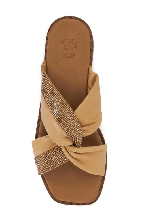 Dune London Lossey Crystal Slide Sandal In Brown