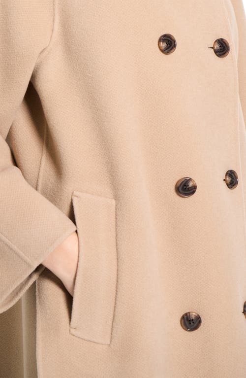 Theory Double Breasted Wool Blend Coat In Multi