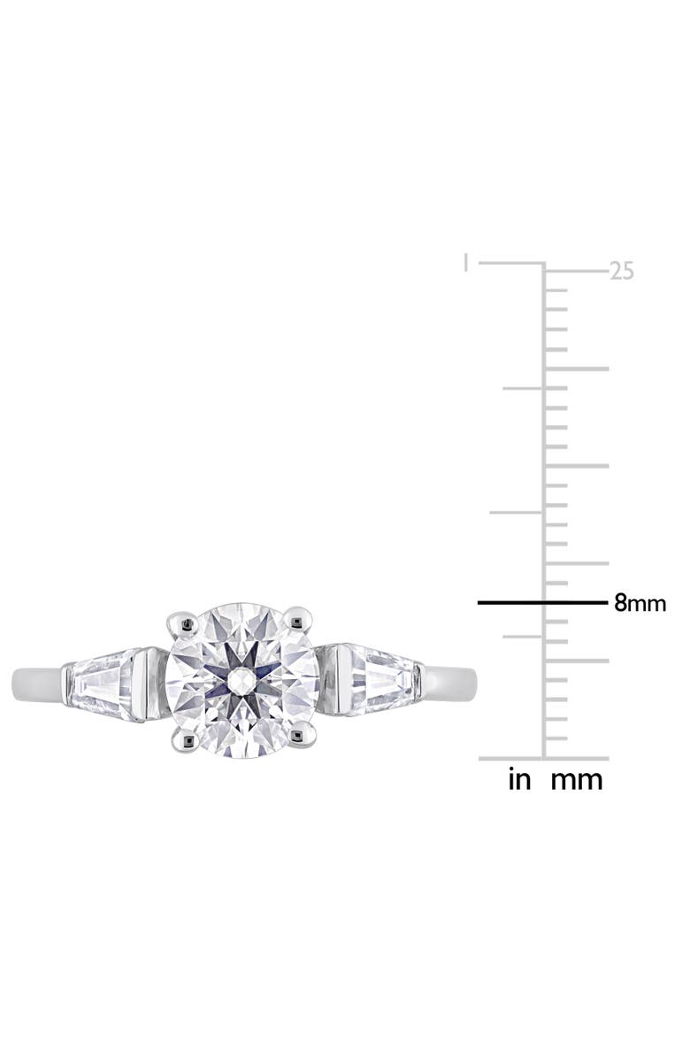 Julianna B. Moissanite 3-Stone Ring Sterling Silver, Alternate, color, Sterling Silver
