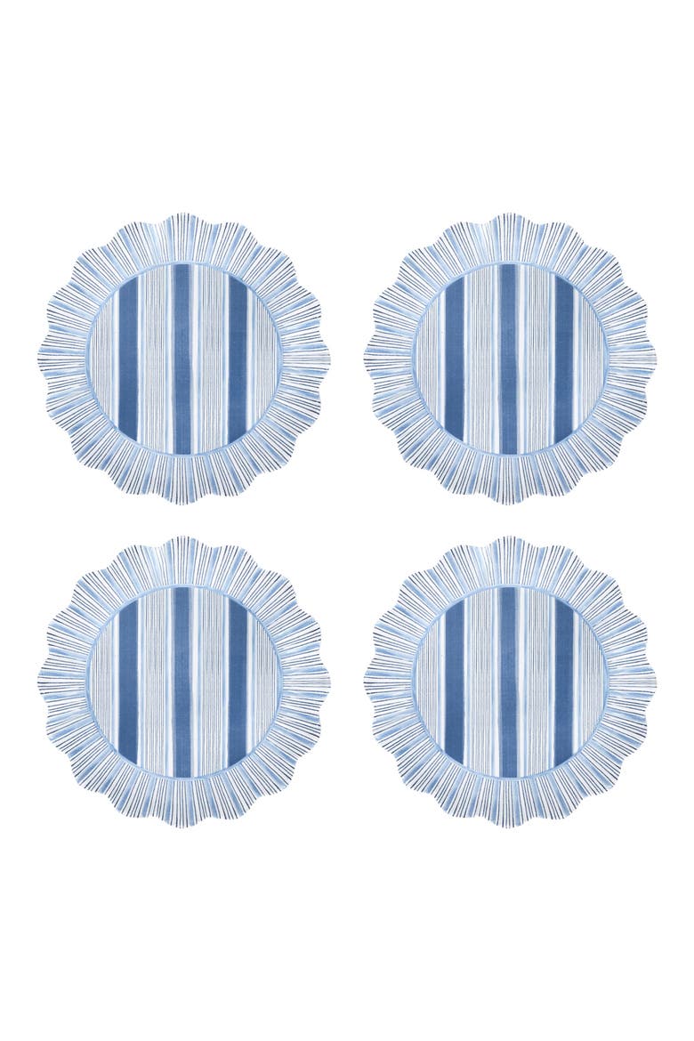 Cabana Set of 4 Melamine Salad Plates, Main, color, OCEAN