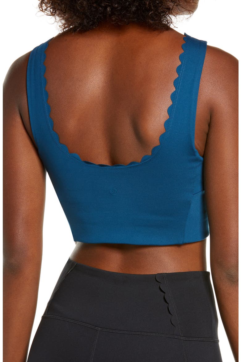 Scalloped Studio Lite Bra, Alternate, color, BLUE AURORA