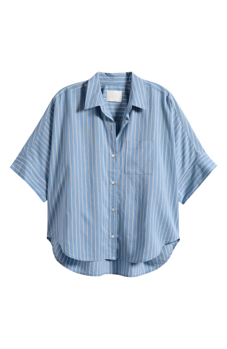 Citizens of Humanity Claire Stripe Origami Button-Up Shirt, Alternate, color, Capri Stripe